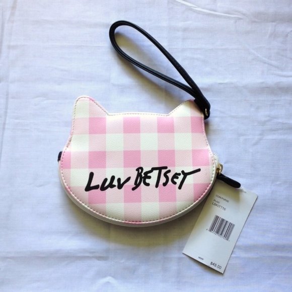 Luv Betsy Johnson Coin Purse - Cat Wristlet - Picture 3 of 5